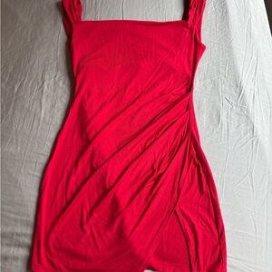 HALARA Red Open Back Mini Dress